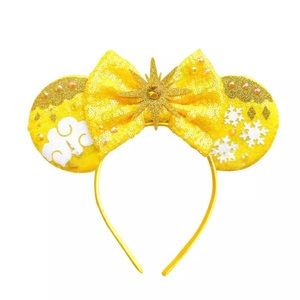Minnie Mickey Mouse Ear Headband with Sequins Bow NEW